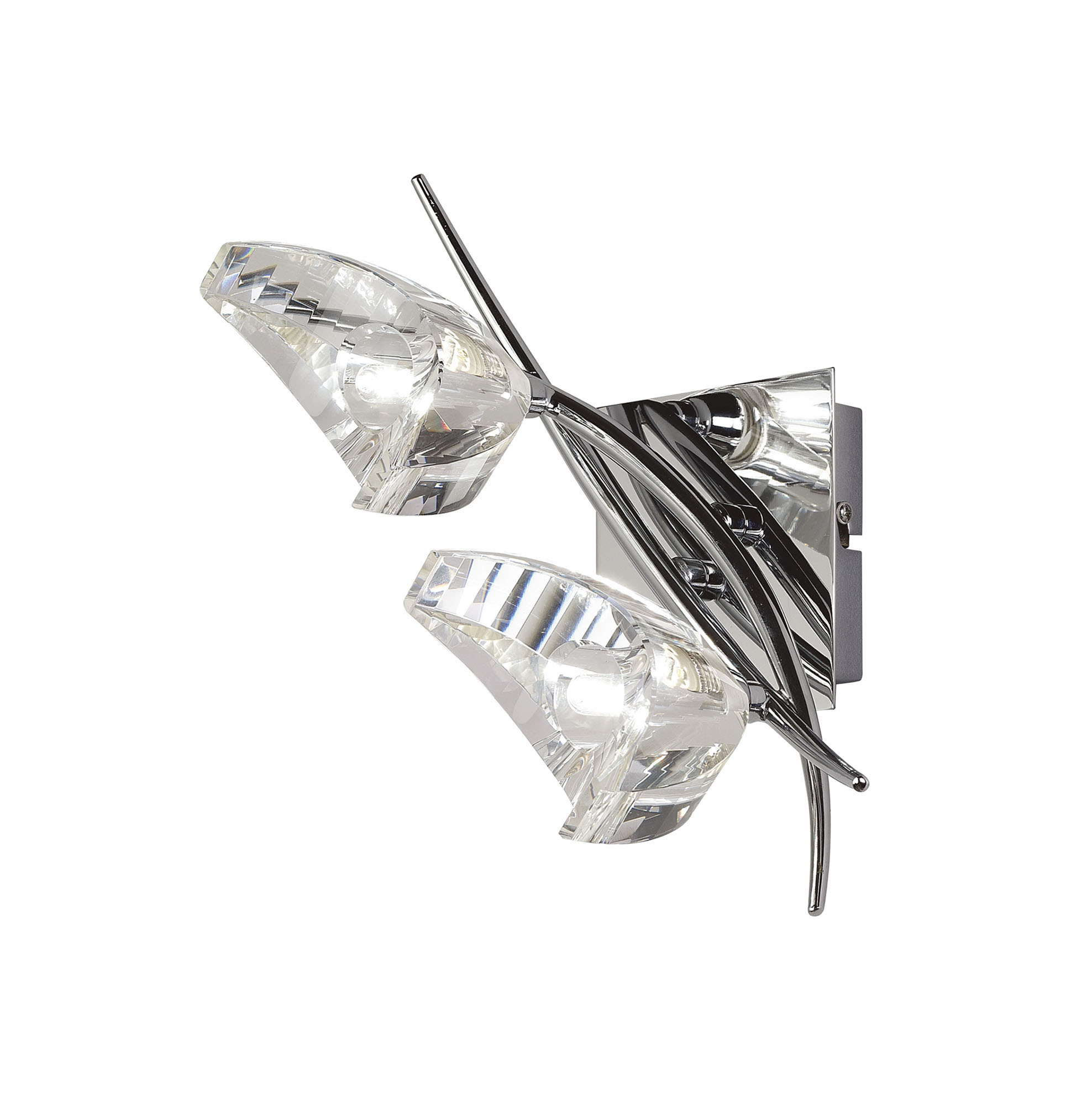 M1462/S  Eclipse Crystal Switched Wall Lamp 2 Light